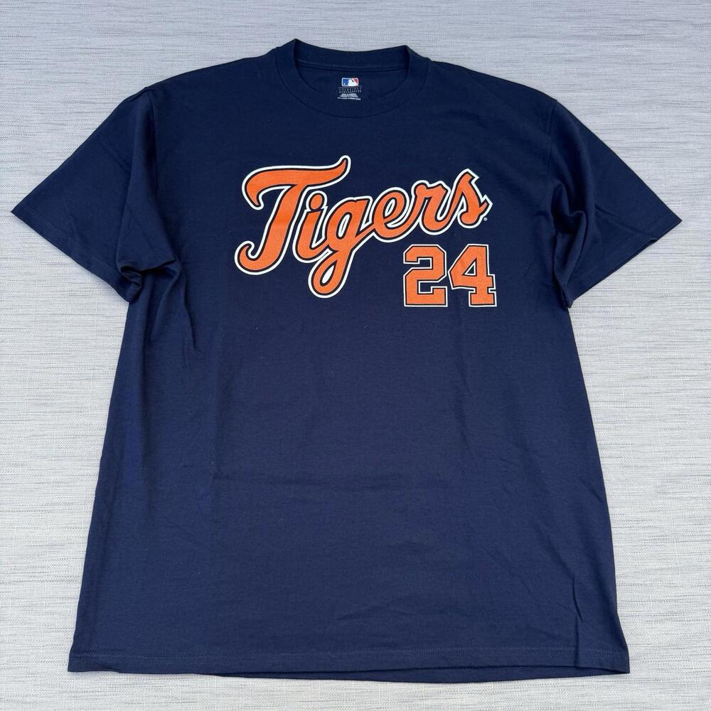 Detroit Tigers MLB Majestic Shirt Blue Size L